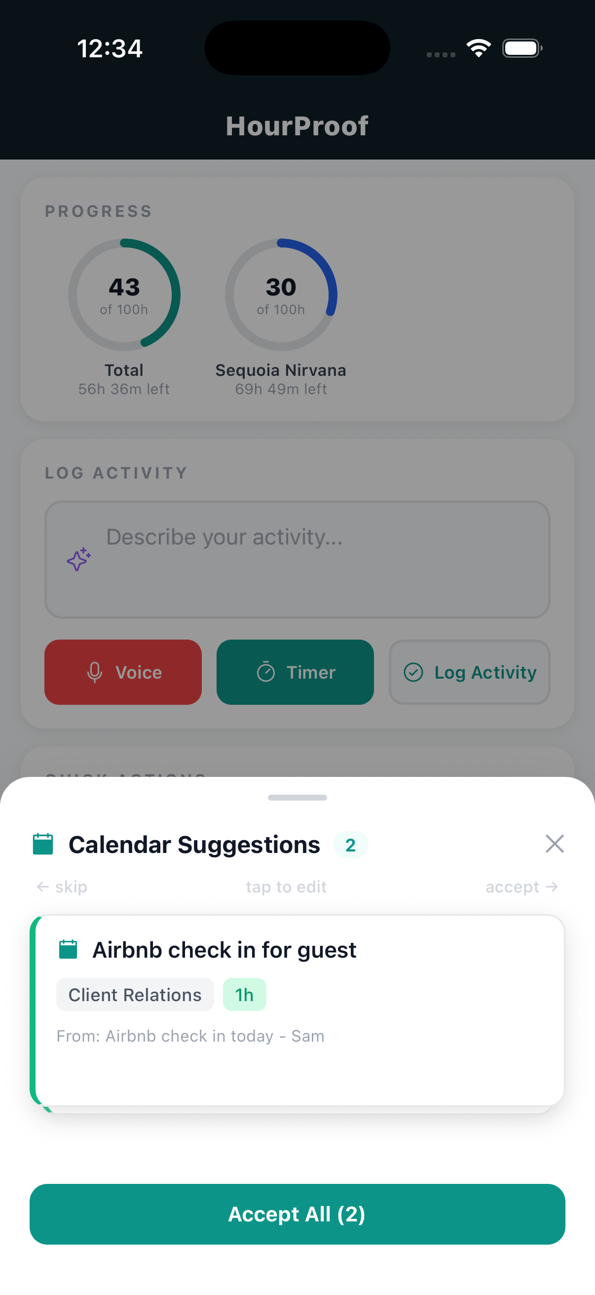Calendar Auto Suggestions